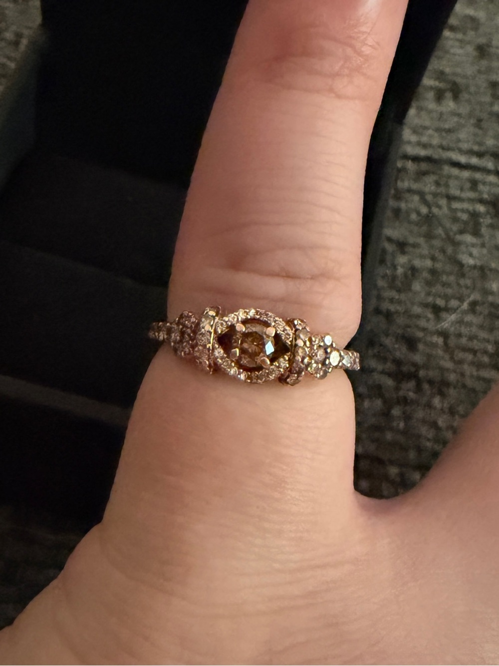 Le Vian 14K Rose Gold Chocolate Natural Diamond G/VS Ring Sz7 - Picture 7 of 15